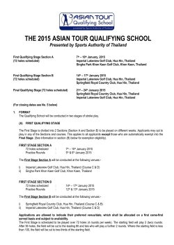 the 2015 asian tour qualifying school application form