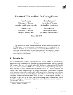 Revision #1 - Electronic Colloquium on Computational Complexity