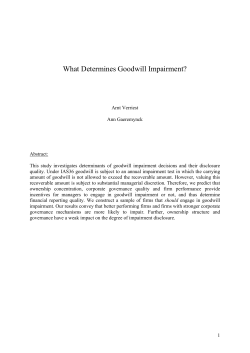 Determinants of goodwill impairment decisions