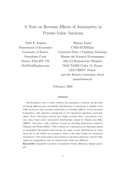 A Note on Revenue Effects of Asymmetry in Private
