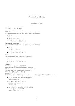 Probability Theory