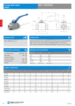 BKH / BKHP420 2-way ball valve Steel - MHA