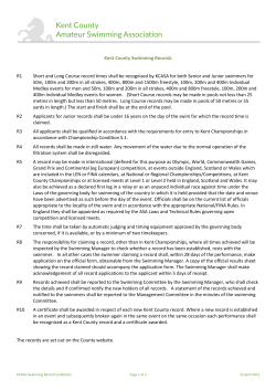 Swimming Records Conditions