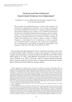 Violence and Risk Preference: Experimental Evidence from