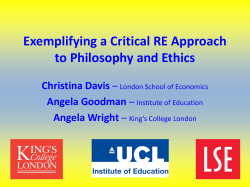Developing a Critical RE Philosophy Scheme of Work