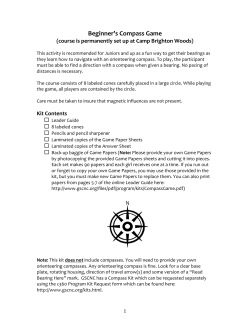 Beginner`s Compass Game