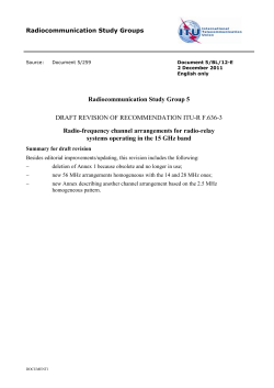 Radio-frequency channel arrangements for fixed wireless