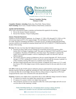 February 09, 2012 - Product Stewardship Institute