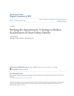 A Strategy to Reduce Readmissions in Heart Failure Patients