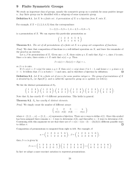 9 Finite Symmetric Groups
