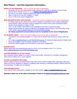 New Players - read this important information