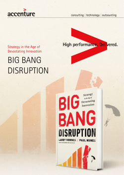 Big Bang Disruption Strategy for Executives