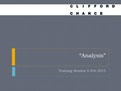 Comparative Analysis - Warwick Debating Society
