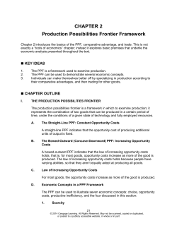 CHAPTER 2 Production Possibilities Frontier