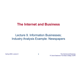The Impact of the Internet on the Newspaper