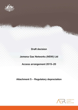 AER - Draft decision Jemena Gas Networks Access arrangement