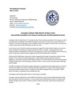 CCH Archery Team Receives Equipment Grant (4/12/16)