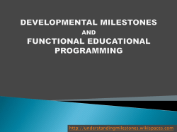 Developmental Milestones - behavioursupports