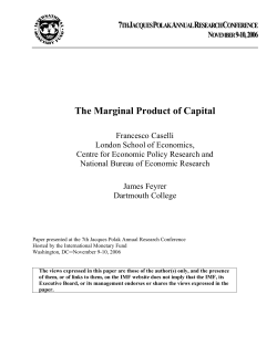 The Marginal Product of Capital