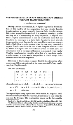 CONVERGENCE FIELDS OF ROW-FINITE AND ROW