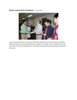 Players receive letters at banquet Tommy Priddy|P-I