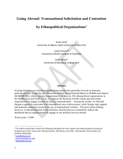 Going Abroad: Transnational Solicitation and Contention by