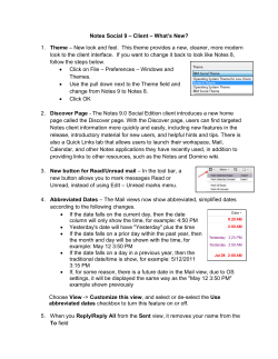 Notes Social 9 &ndash; Client &ndash; What`s New?