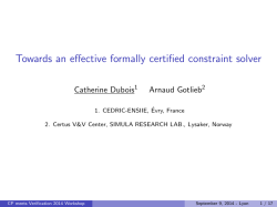 Towards an effective formally certified constraint solver