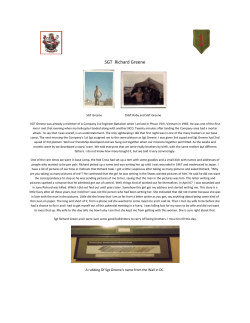 SGT Richard Greene - 1st Engineer Battalion