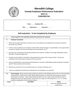 2013-14 Staff Performance Evaluation Form