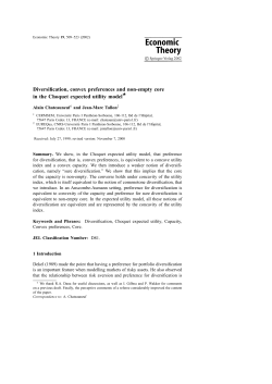 Diversification, convex preferences and non