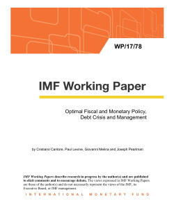 Optimal Fiscal and Monetary Policy, Debt Crisis and