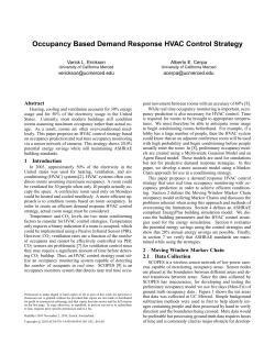 Occupancy Based Demand Response HVAC Control Strategy