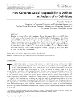 How corporate social responsibility is defined