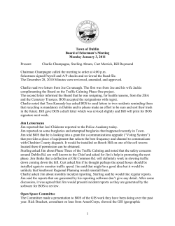 Minutes 01-03-2011 minutes