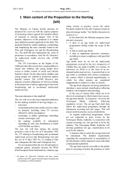 Proposition (bill) to the Storting Prop. 123 L