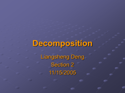 Decomposition