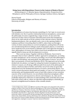 Doing Away with Dispositions: Powers in the Context of Modern