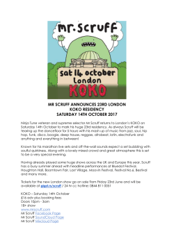 RE: Mr Scruff Announcement - 9am Tomorrow