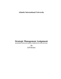 differentiation strategies - Atlantic International University