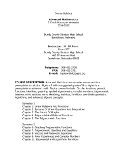 COURSE FOCUS: This course will not satisfy the general education