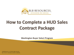 How to Complete a HUD Sales Contract Package