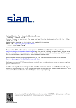 Optimal Policies for a Sequential Decision Process