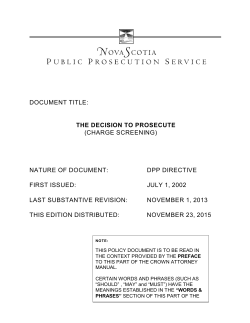 the decision to prosecute - Government of Nova Scotia