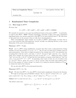 Lecture 13 1 Randomized Time Complexity
