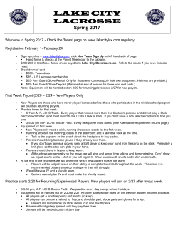 Parent Flyer - Lake City Boys Lacrosse