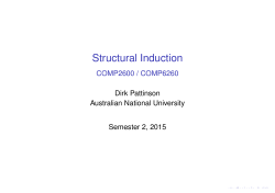 Structural Induction - COMP2600 / COMP6260