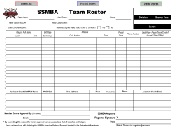 SSMBA Team Roster Form