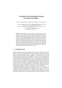 Evaluation of Result Merging Strategies for Metasearch Engines