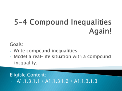5-4 Compound Inequalities AGAIN